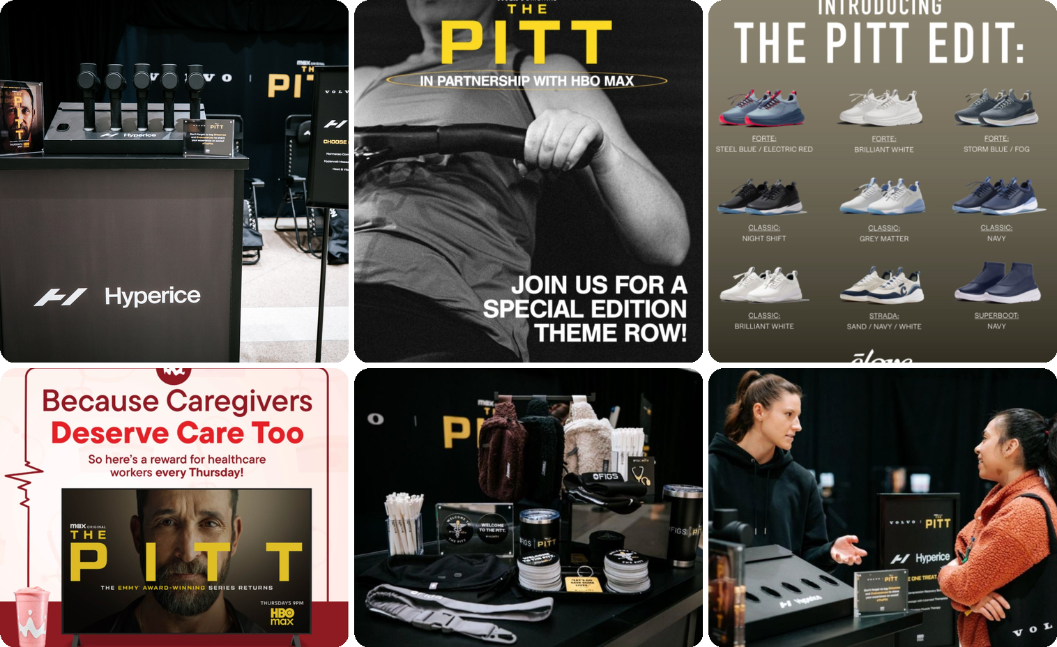 The Pitt brand partnerships collage